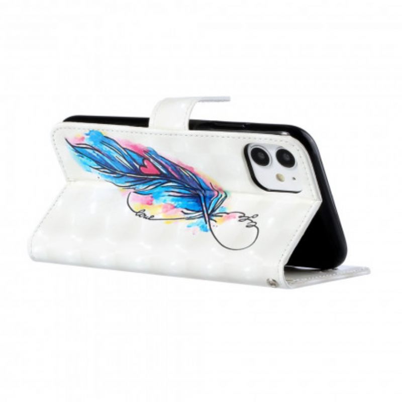 Kotelot iPhone 11 Suojaketju Kuori Feather Säädettävä Hihna