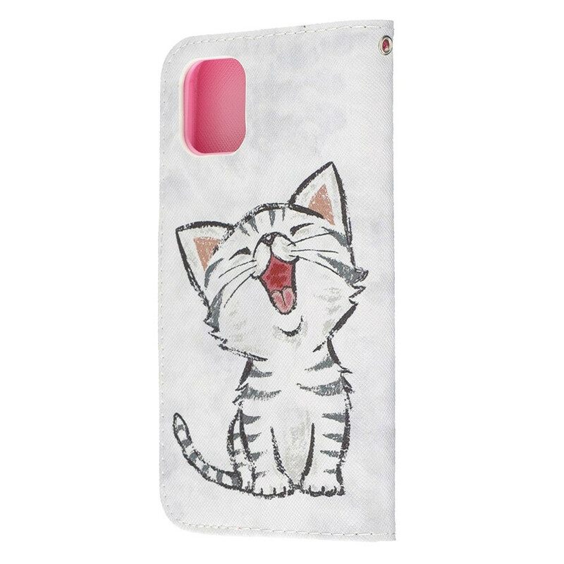 Kotelot iPhone 11 Suojaketju Kuori Kitten Hihnalla