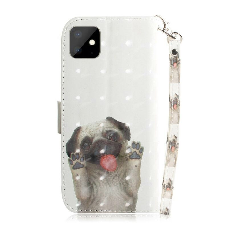 Kotelot iPhone 11 Suojaketju Kuori Love My Dog In Lanyard