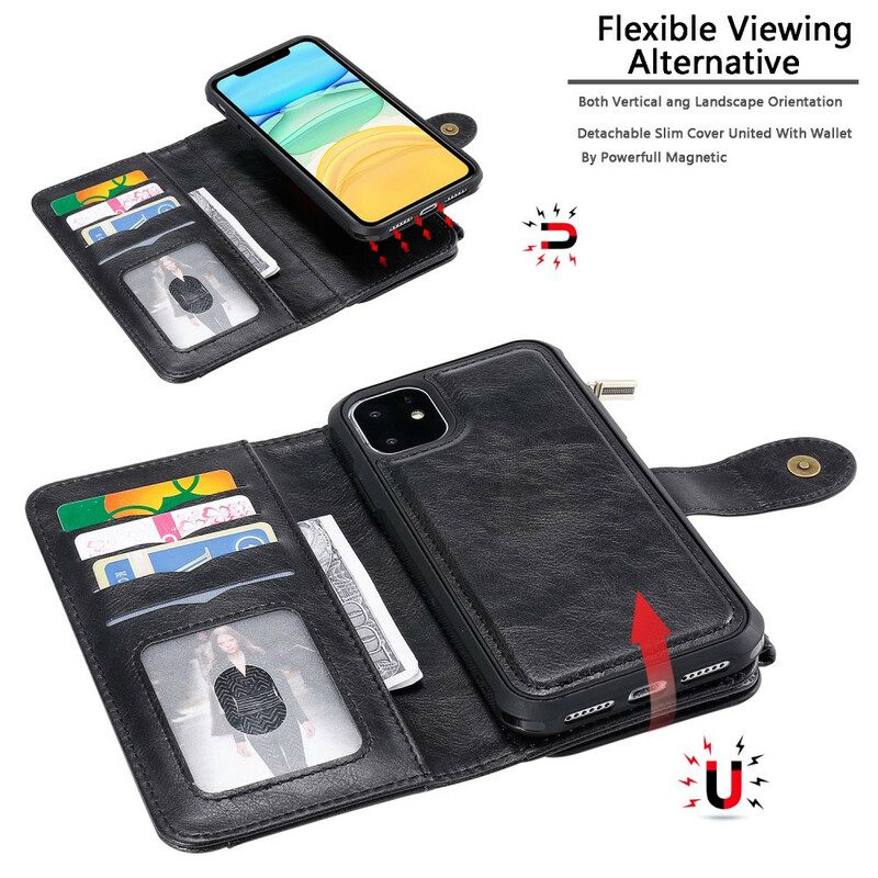 Kuori Flip Case iPhone 11 Monitoiminen Irrotettava