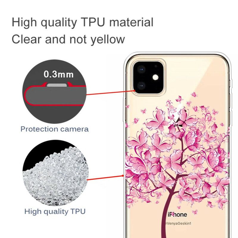 Kuori iPhone 11 Pink Tree Top