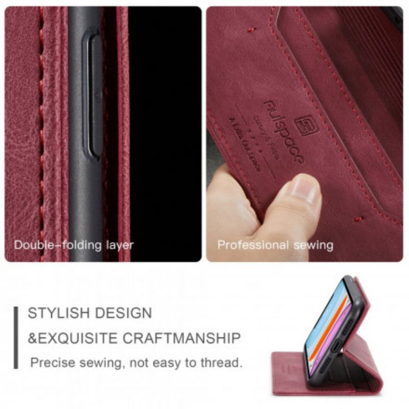 Puhelinkuoret iPhone 11 Kotelot Flip Leather Effect Rfid-tekniikka