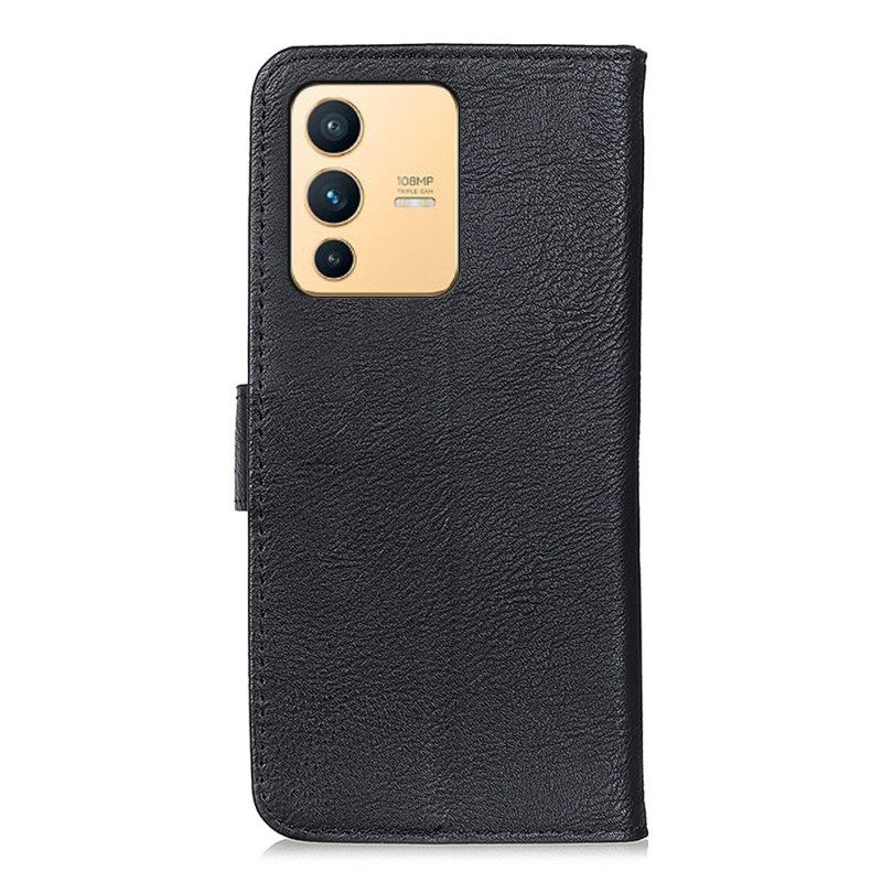 Flip Case Vivo V23 5G Keinonahka Khazneh