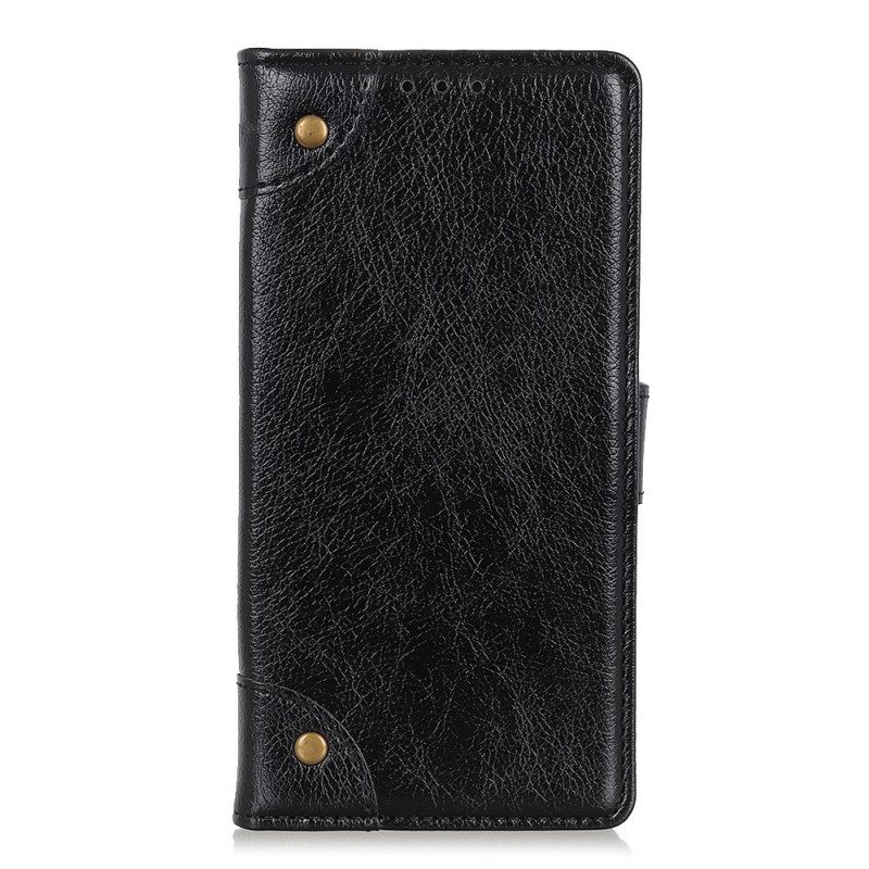 Flip Case Vivo V23 5G Vintage Nappa Keinonahkaa