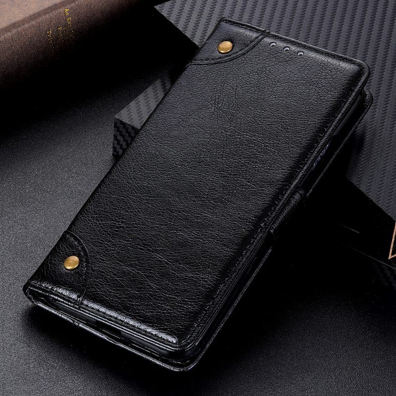 Flip Case Vivo V23 5G Vintage Nappa Keinonahkaa