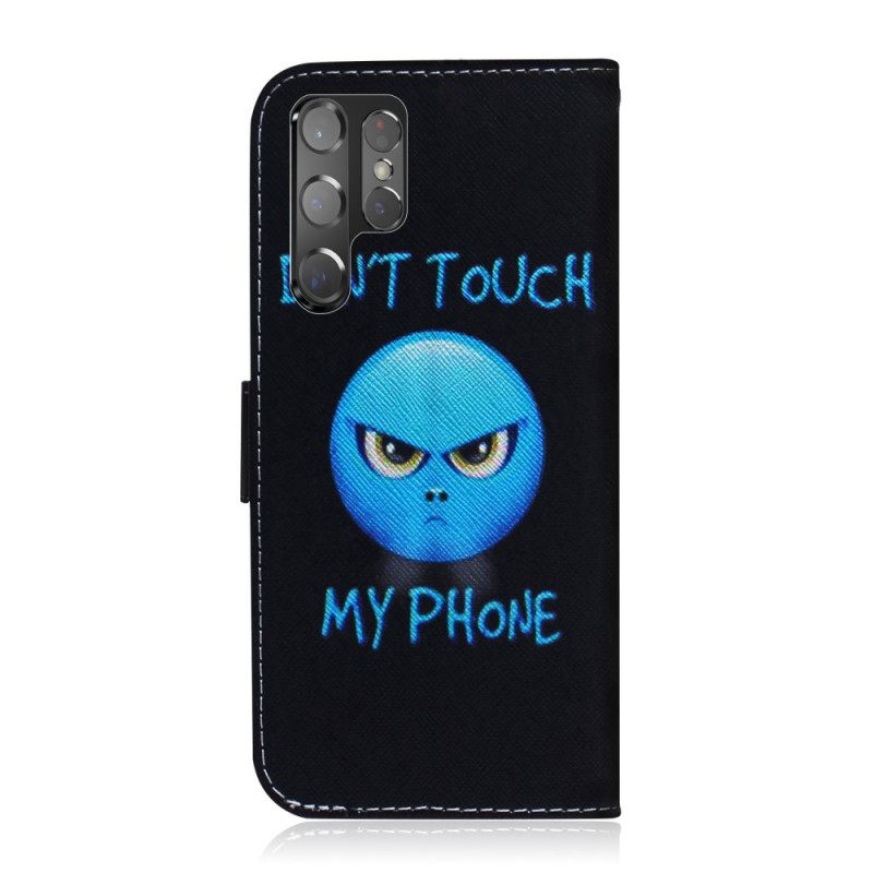 Flip Case Samsung Galaxy S22 Ultra 5G Emoji Puhelin