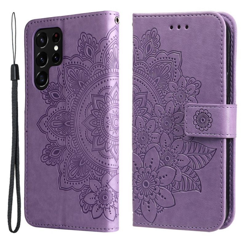 Flip Case Samsung Galaxy S22 Ultra 5G Flower Mandala