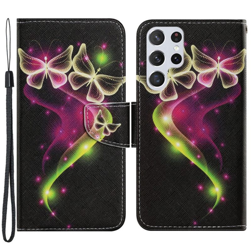 Flip Case Samsung Galaxy S22 Ultra 5G Magic Butterflies