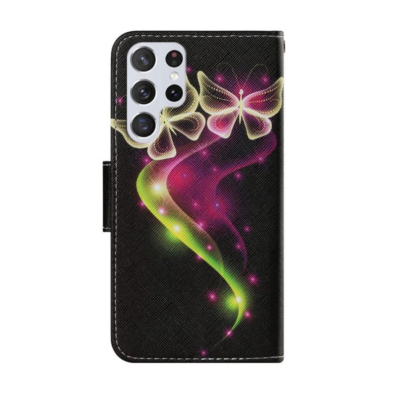 Flip Case Samsung Galaxy S22 Ultra 5G Magic Butterflies