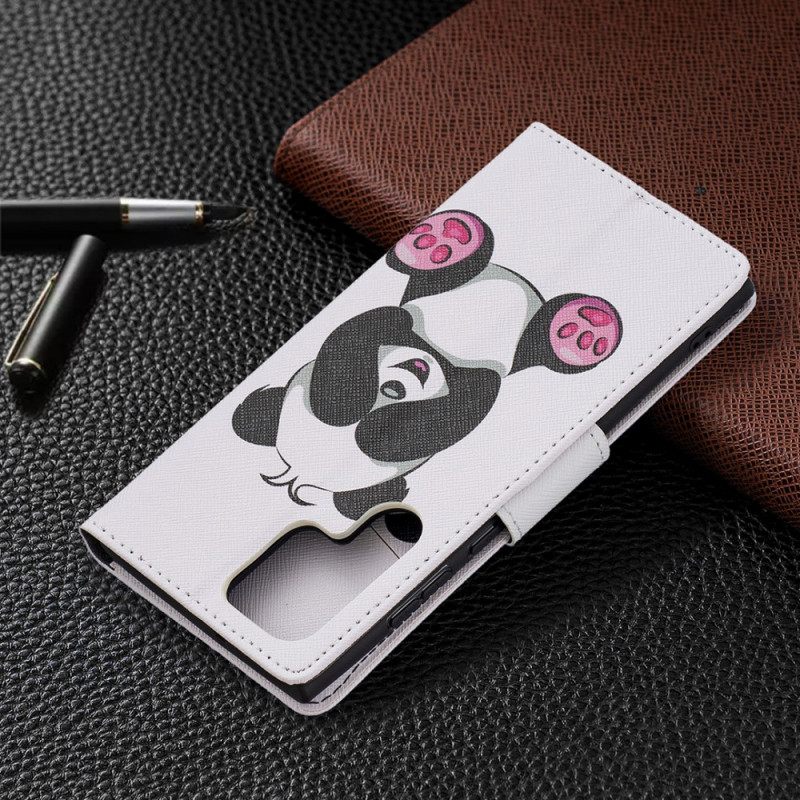 Flip Case Samsung Galaxy S22 Ultra 5G Panda Hauskaa