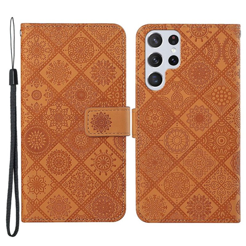 Flip Case Samsung Galaxy S22 Ultra 5G Pattern Tapestry