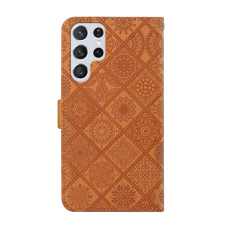 Flip Case Samsung Galaxy S22 Ultra 5G Pattern Tapestry