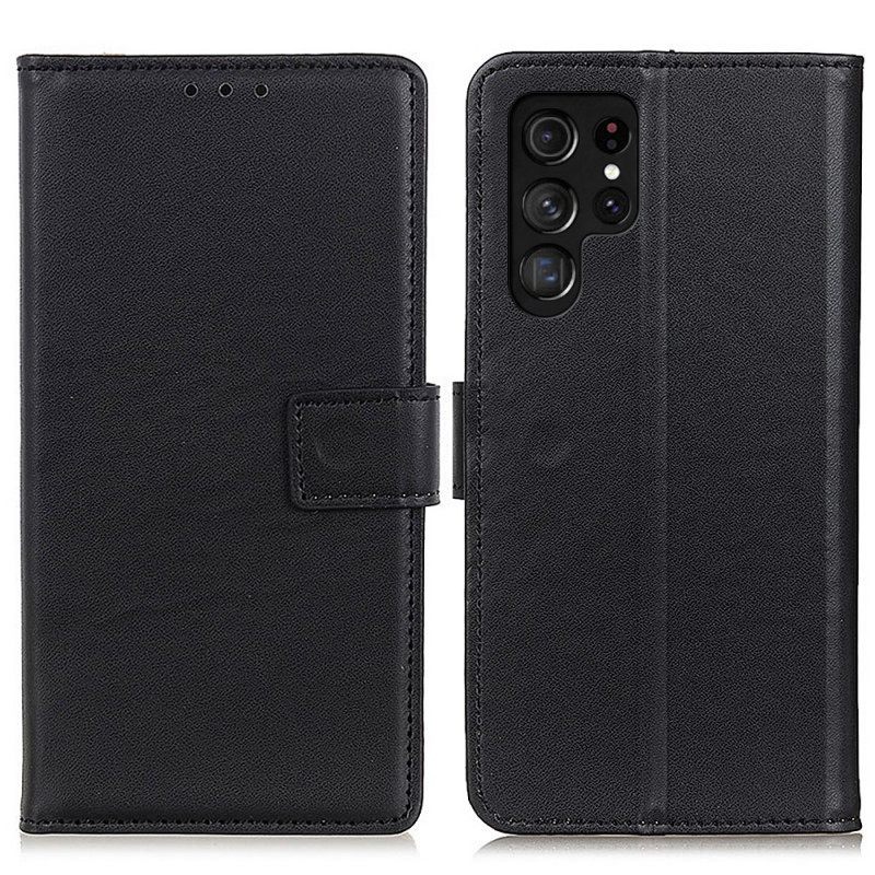 Flip Case Samsung Galaxy S22 Ultra 5G Simple Faux Leather