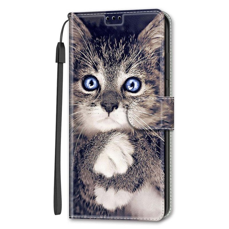 Flip Case Samsung Galaxy S22 Ultra 5G Suojaketju Kuori Thong Cats Fani