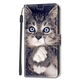 Flip Case Samsung Galaxy S22 Ultra 5G Suojaketju Kuori Thong Cats Fani