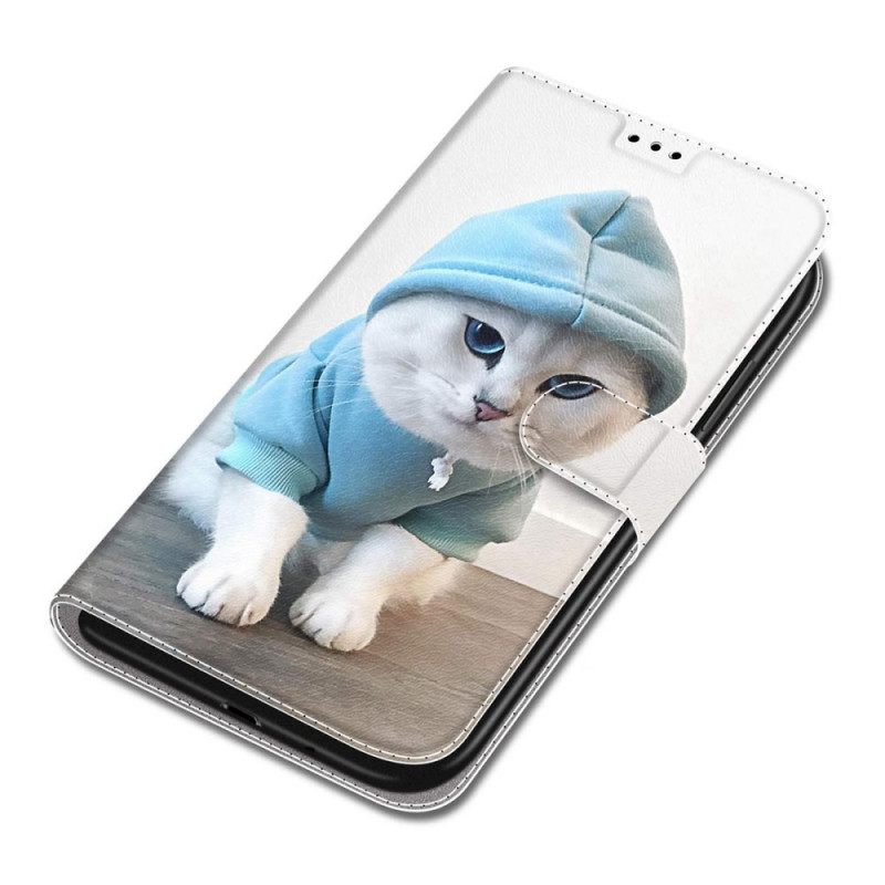 Flip Case Samsung Galaxy S22 Ultra 5G Suojaketju Kuori Thong Cats Fani