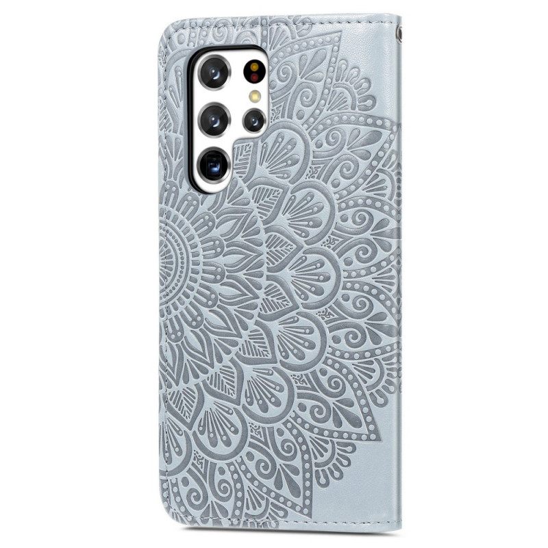 Flip Case Samsung Galaxy S22 Ultra 5G Tribal Leaves