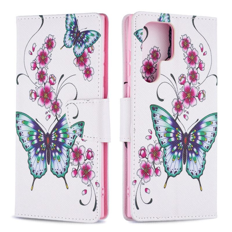 Kotelot Samsung Galaxy S22 Ultra 5G Butterflies Kings