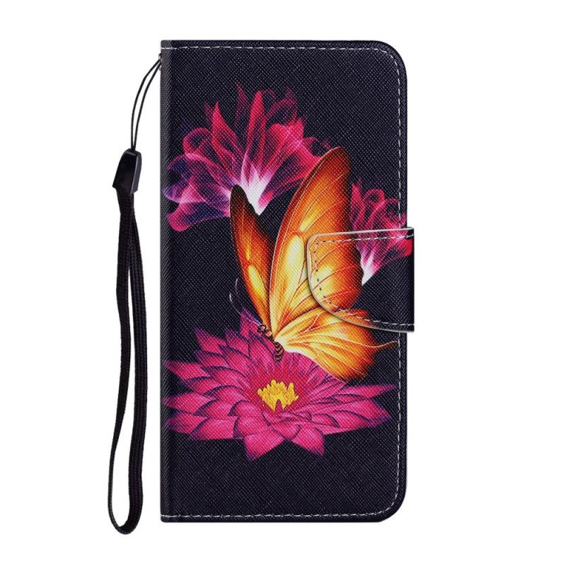 Kotelot Samsung Galaxy S22 Ultra 5G Butterfly Ja Lotus