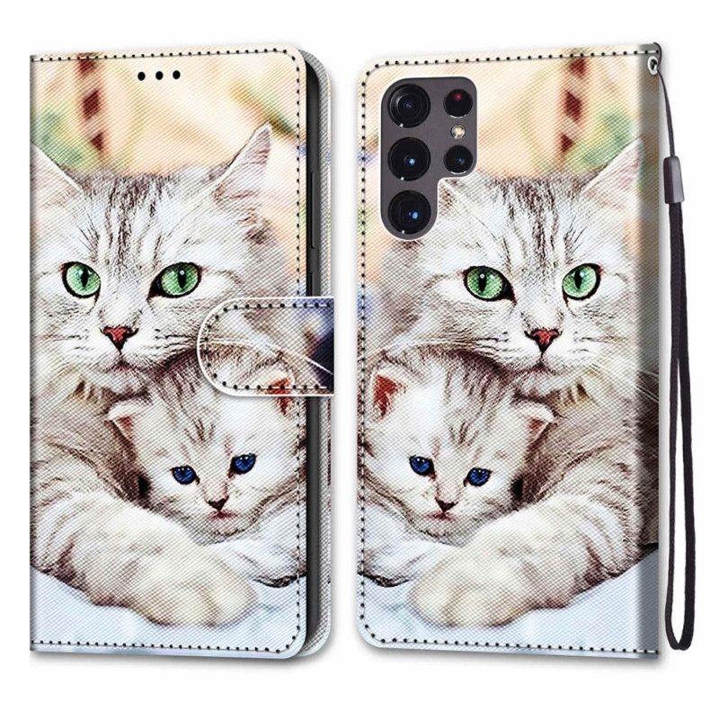 Kotelot Samsung Galaxy S22 Ultra 5G Cat Perhe