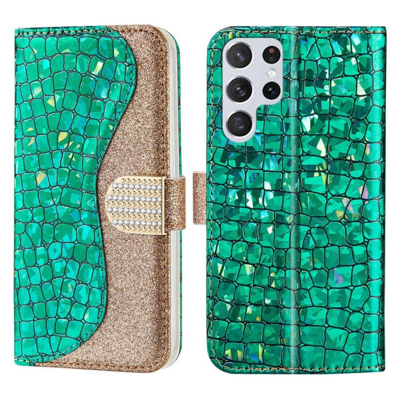 Kotelot Samsung Galaxy S22 Ultra 5G Croco Diamonds