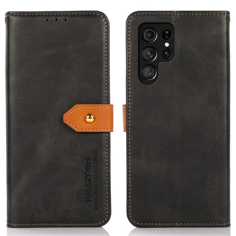 Kotelot Samsung Galaxy S22 Ultra 5G Faux Leather Khazneh-hihnalla