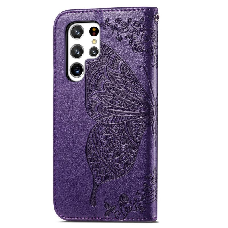 Kotelot Samsung Galaxy S22 Ultra 5G Half Butterflies