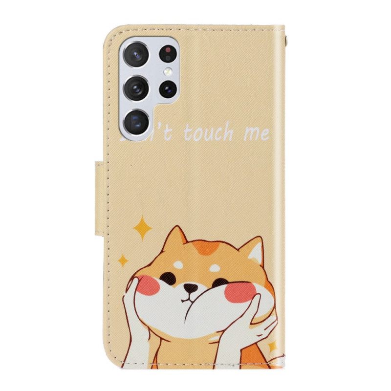 Kotelot Samsung Galaxy S22 Ultra 5G Suojaketju Kuori Cat Don't Touch Me Strappy