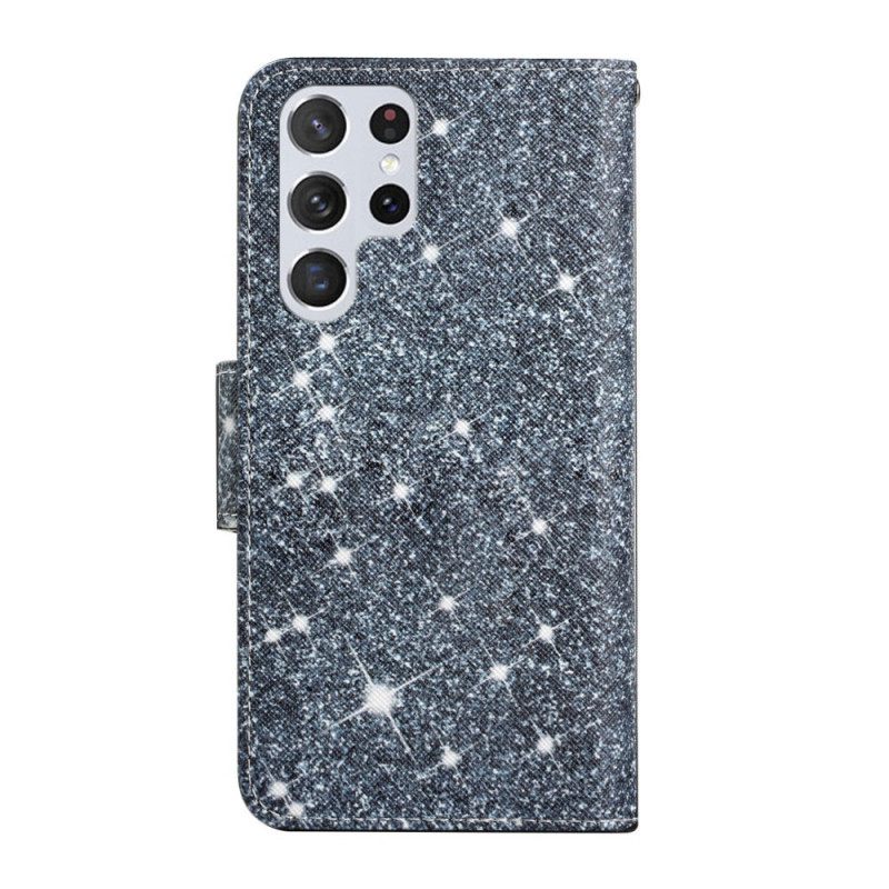 Kotelot Samsung Galaxy S22 Ultra 5G Suojaketju Kuori Glitter Strappy