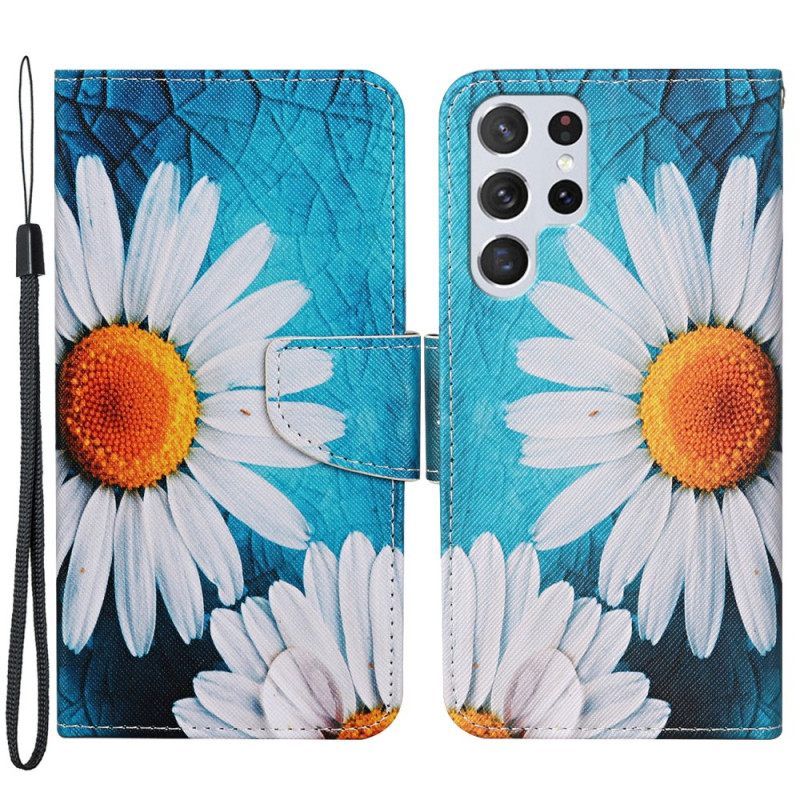 Kotelot Samsung Galaxy S22 Ultra 5G Suojaketju Kuori Thong Daisies