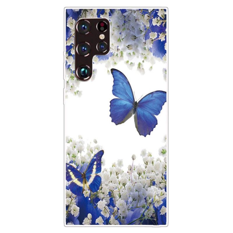 Kuori Samsung Galaxy S22 Ultra 5G Butterflies Design