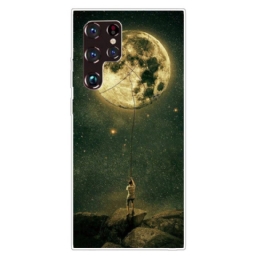 Kuori Samsung Galaxy S22 Ultra 5G Flexible Moon Man