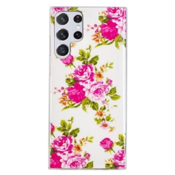 Kuori Samsung Galaxy S22 Ultra 5G Fluorescent Liberty Flowers