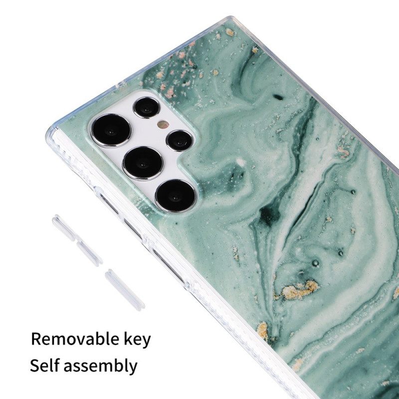 Kuori Samsung Galaxy S22 Ultra 5G Glitter Marble