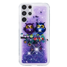 Kuori Samsung Galaxy S22 Ultra 5G Glitter Pöllöt