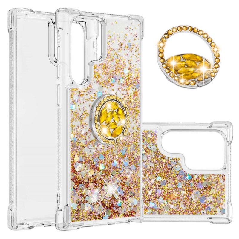 Kuori Samsung Galaxy S22 Ultra 5G Glitter Ring Tuki