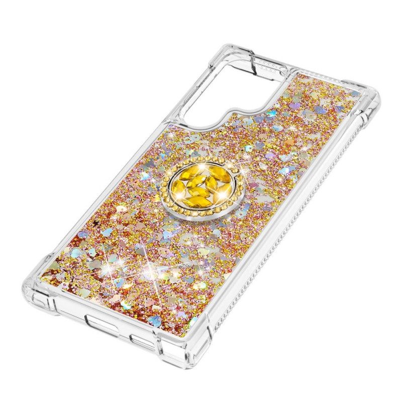 Kuori Samsung Galaxy S22 Ultra 5G Glitter Ring Tuki