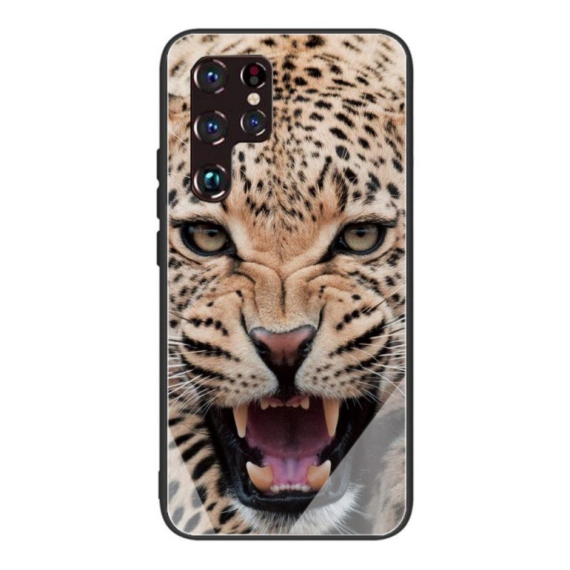 Kuori Samsung Galaxy S22 Ultra 5G Leopard Tempered Glass