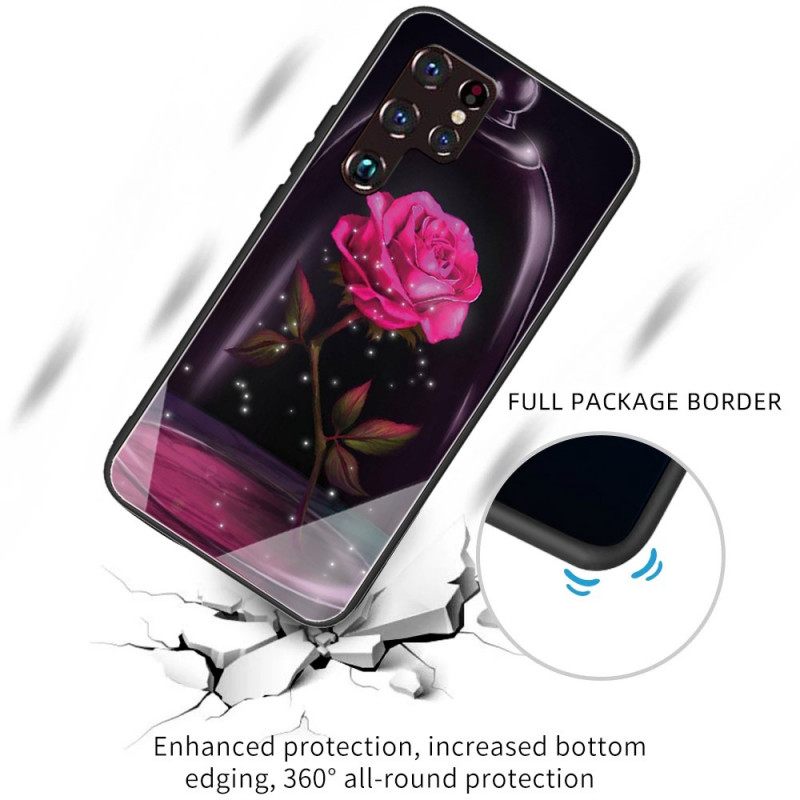 Kuori Samsung Galaxy S22 Ultra 5G Magic Pink Tempered Glass