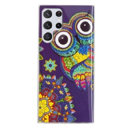 Kuori Samsung Galaxy S22 Ultra 5G Owl Fluoresoiva Mandala