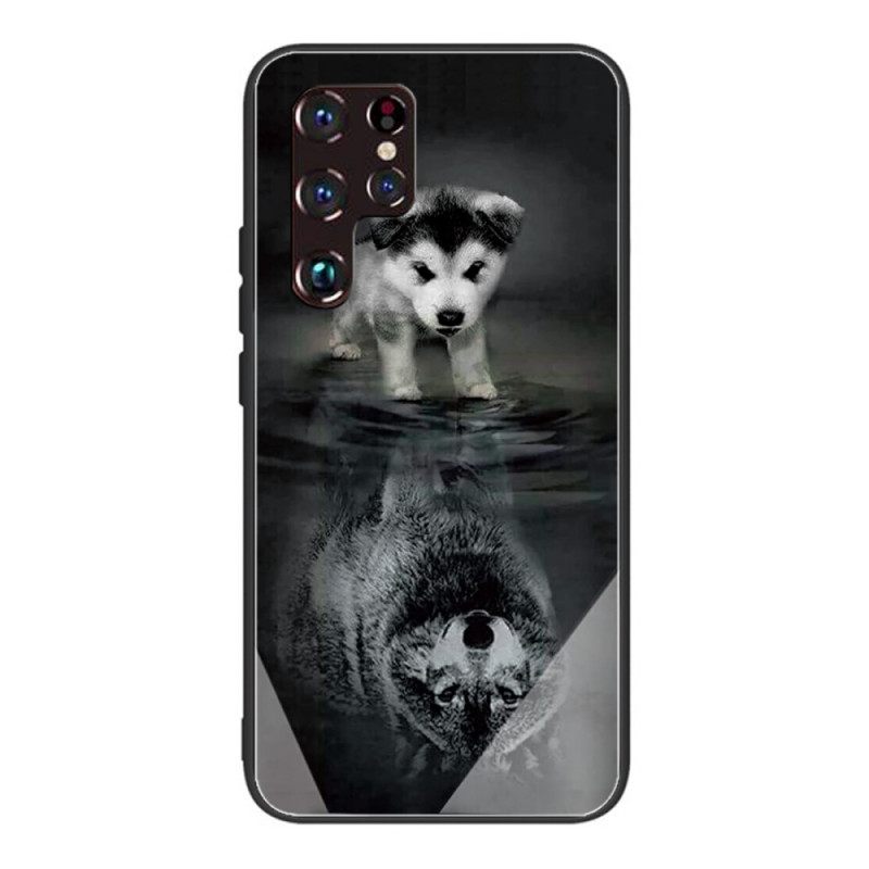 Kuori Samsung Galaxy S22 Ultra 5G Puppy Dream Karkaistu Lasi