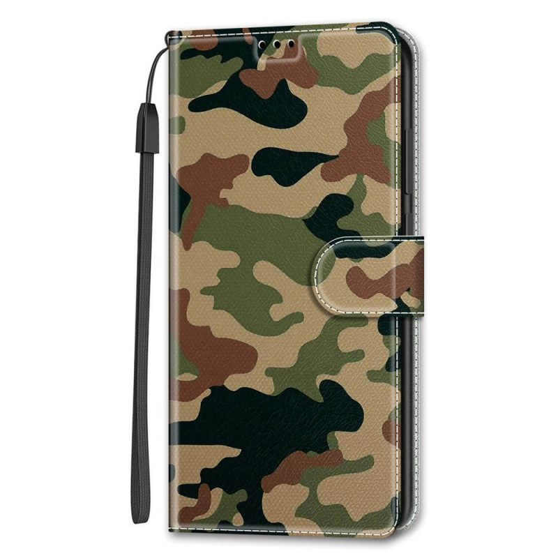 Nahkakotelo Samsung Galaxy S22 Ultra 5G Military Camouflage