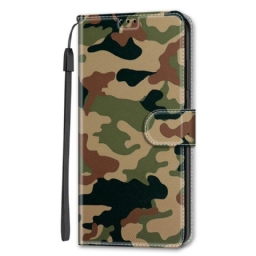 Nahkakotelo Samsung Galaxy S22 Ultra 5G Military Camouflage