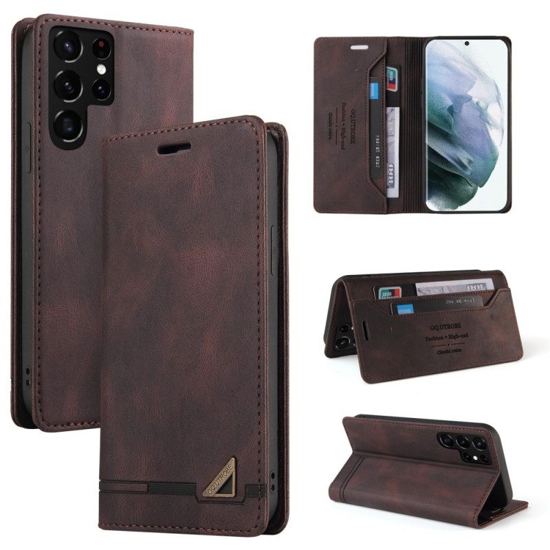 Puhelinkuoret Samsung Galaxy S22 Ultra 5G Kotelot Flip Faux Leather Gq.utrobe