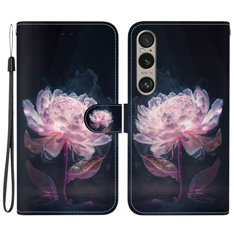 Nahkakotelo Sony Xperia 1 Vi Purppura Pioni