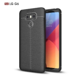 Case LG G6 Double Line Litchi Leather Effect