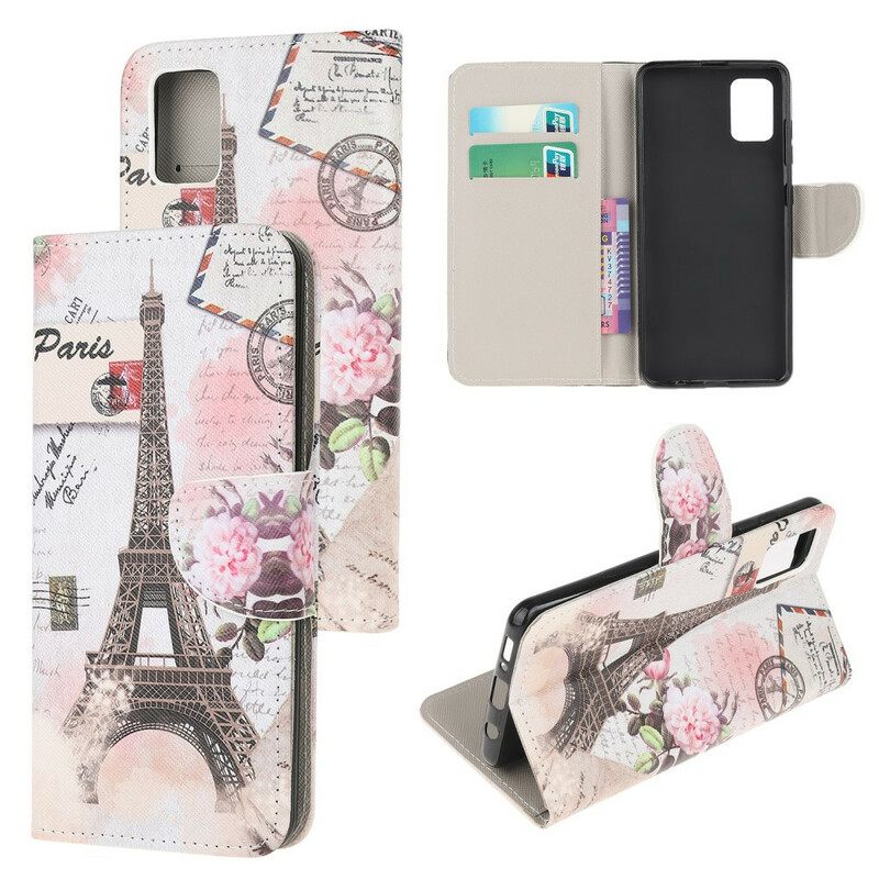 Kotelot Samsung Galaxy M51 Retro Eiffel-torni