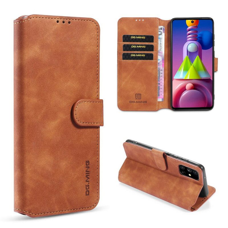 Nahkakotelo Samsung Galaxy M51 Vintage Leather Effect Khazneh