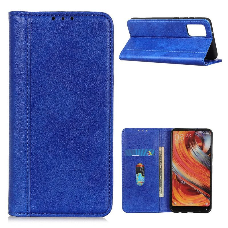 Puhelinkuoret Samsung Galaxy M51 Kotelot Flip Elegance Split Litchi Leather