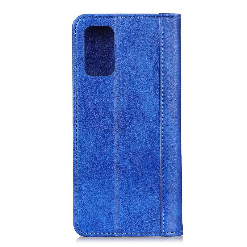 Puhelinkuoret Samsung Galaxy M51 Kotelot Flip Elegance Split Litchi Leather